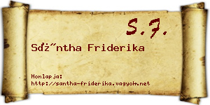 Sántha Friderika névjegykártya